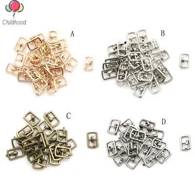 10Pcs/Lot 4.5mm DIY Patchwork Buckle Handmade Sewing Mini Buckle For Dolls Clothing Adjustable