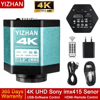 YIZHAN 4K FHD 60fps HDMI And USB-C Output imx415 Sensor Digital Industrial Microscope Camera With Software For Soldering Repair