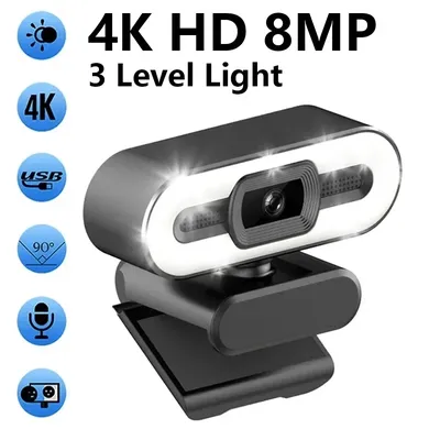 Portable Full HD 1080P 2K 4K Webcam PC Laptop Auto Focus Webcam Live Streaming Flexible with
