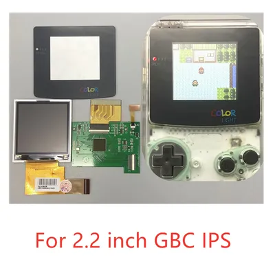 IPS 2.2 Inches GBC LCD High Brightness LCD Screen for Gameboy COLOR GBC, Plug and Play Without