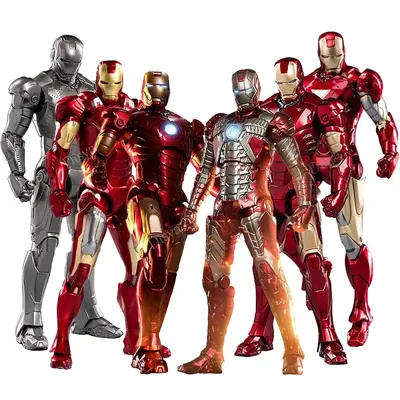 ZD Toys LED Light Iron Man MK1 MK2 MK3 MK4 MK5 MK6 MK7 MK43 MK50 7