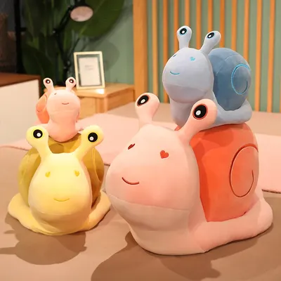 20/30cm Cartoon Snails Plush Toys Lovely Animal Pillow Stuffed Soft Kawaii Snail Dolls Sofa Cushion