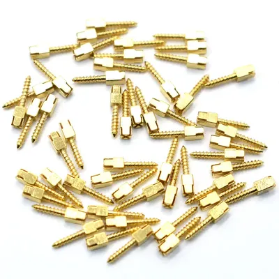 Dental Golden Plated Screw Post 50Pcs Bag Dental Materials For Dentist Tool Dentistry Use Post