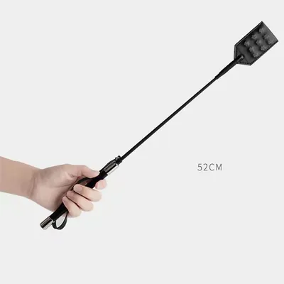 Enhance Pain Stainless steel Spikes 52CM Long PU Leather Spanking Paddle Slapper Whip for Horse