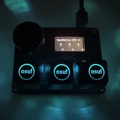 4+4 O3C+++ SayoDevice OSU O3C Rapid Trigger Hall Switches Magnetic Pink Switches Keyboard With Knob