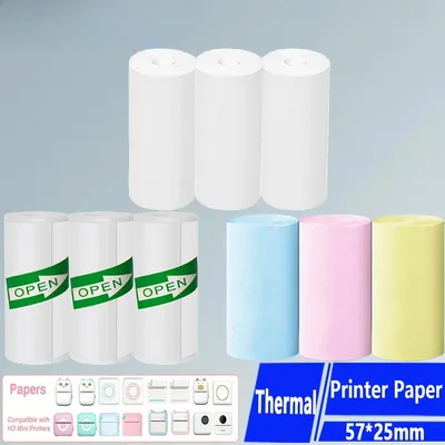 Mini Printer Paper Thermal Label Sticker Colorful Adhesive Self-adhesive Paper for Wireless