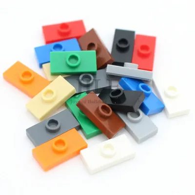 50pcs Moc Plate Modified 1x2 with 1 Stud 3794 DIY Enlighten Building Blocks Bricks Build Sets Compatible Assembles Particles