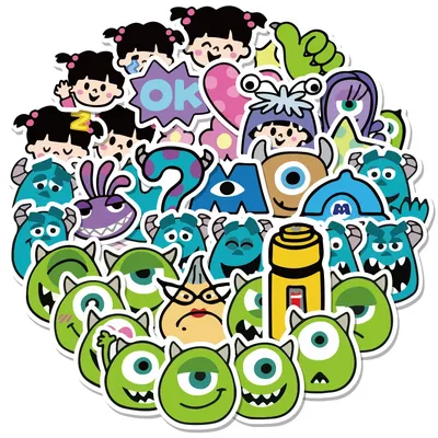 10/20/40PCS Disney Cartoon Monster Inc Stickers Cute Decals DIY Stationery Phone Scrapbook Suitcase