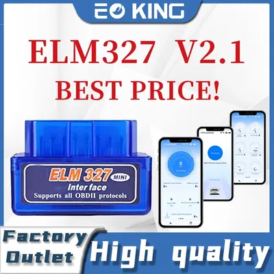 Mini ELM327 OBD V2.1 OBD2 Bluetooth Auto Scanner Car Tester Diagnostic Tool for IOS Android Windows