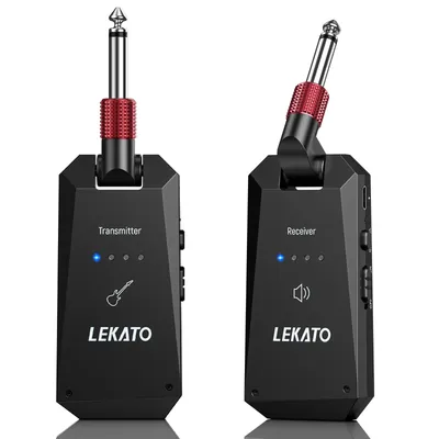 LEKATO 5.8GHz Wireless Guitar System Audio Digital Guitar Wireless Transmitter Receiver Audio System