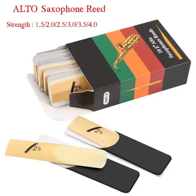 10 Pack Eb Alto Sax Saxophone Reeds Strength 1.5 2.0 2.5 3.0 3.5 4.0 Saxophone Reed Woodwind