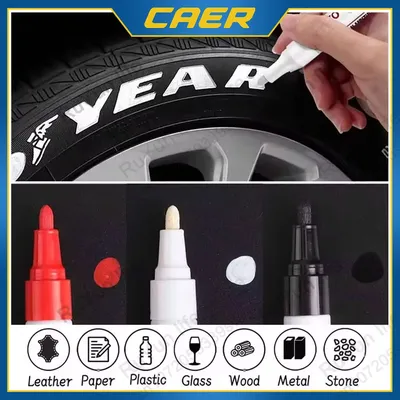 1Pc Car Oily Painting Pen Waterproof Permanent Graffiti Touch Up Tyre Marker Auto Rubber Tire Tread
