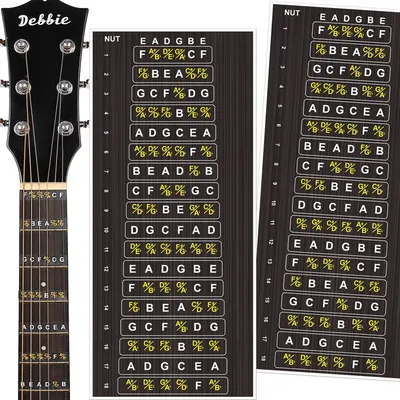 1PC Guitar Fingerboard Stickers Folk Scales and Chords Learning Stickers For Beginners Scales Tone