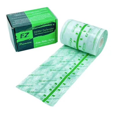 EZ Premium Derm Defender Tattoo Clear Adhesive Protective Shield Waterproof Tattoo Film Aftercare