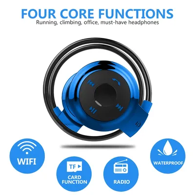 Sport Wireless Bluetooth-compatib Headphones Stereo Earphones Mp3 Music Player Headset Earpiece