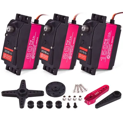 RC Steering Servo 150kg 80kg 60kg High Torque Servo Waterproof 1/6 8.4V Metal Digital Servo for