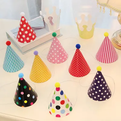 11PCS Birthday party trumpet birthday hat cute color