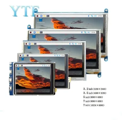 2.4/2.8/3.2/3.5/5/7/10.1 inch touch LCD Display Module Support for Raspberry Pi 3B+ 4 B
