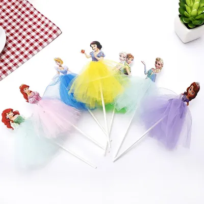 Disney Cake Topper Decoration Happy Birthday Party Snow white Cake Decor Frozen Elsa Birthay