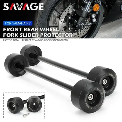 R7 Front Axle Fork Crash Sliders For YAMAHA YZF R7 2021-2024 YZFR7 Motorcycle Accessories Rear Wheel