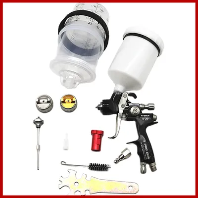 Spray Gun With 1.3 And 1.7mm Car Paint Gun With 600CC Mix Tank And Adpater Varnish Paint Sprayer