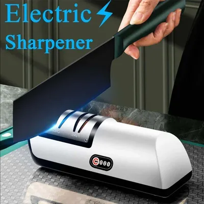 USB Electric Knife Sharpener Automatic Adjustable Rechargable Kitchen Knives Scissor Home Fast
