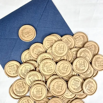 Custom Wedding Wax Seal Stickers, Handmade Wax Seals， Initial Wax Seals，Monogram Wax Seals,