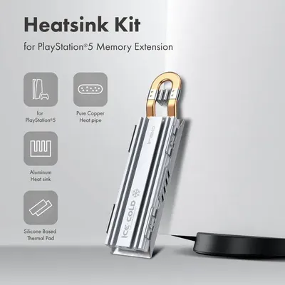 For PS5 M.2 NVME 2280 SSD Heatsink Magnesium Aluminum Alloy SSD Cooling Heat Sink with Dust Cover