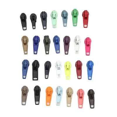 50 piece/lot Auto Lock Zipper Sliders For 3# Nylon Zipper, DIY Zipper Puller Heads For Sewing Tailor