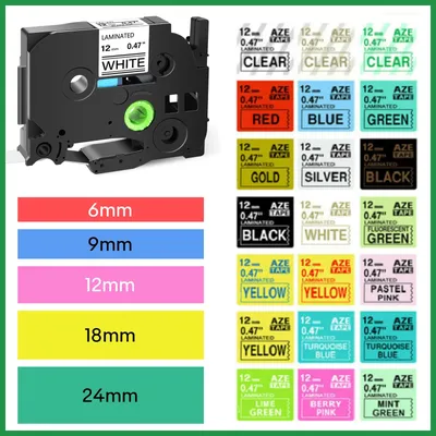 1Pcs 231 TZ Tape Compatible for Brother Label Tape 6mm/9mm/12mm 631 221 241 251 Labeling Ribbon for