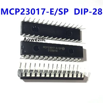 MCP23017-E/SP DIP-28 MCP23017 16-Bit I/O Expander with I2C Interface IC Diy IO Electronic