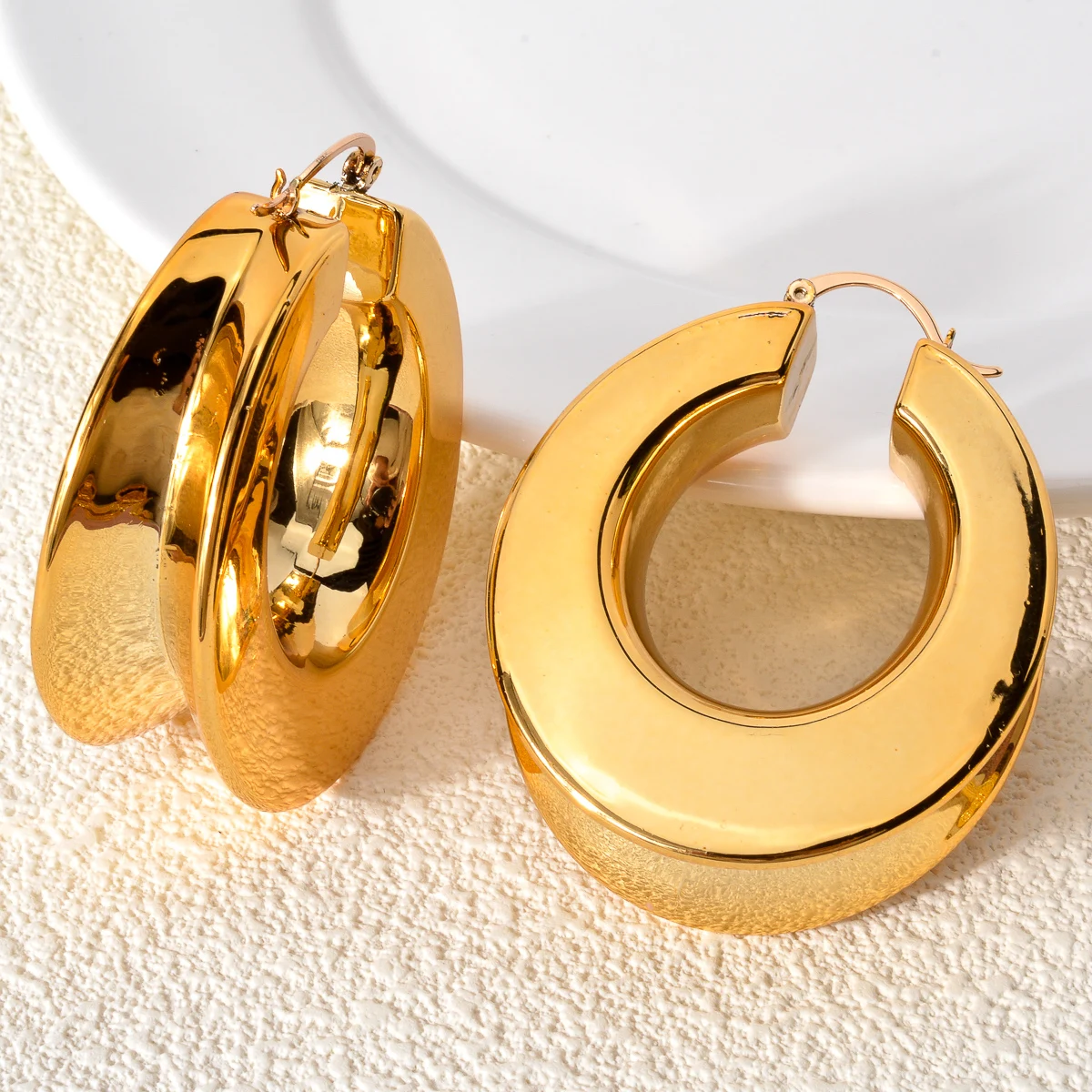 Sunny Jewelry Big Round Hoop Earrings For Women High Quality Jewelry Fashion Earrings For Party Wedding Classic Jewelry Findings