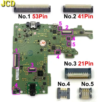 JCD 4Pin 21Pin 41Pin 53Pin FPC Female Socket Motherboard LCD Display Screen Flex Cable Clip Ribbon