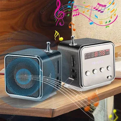 Portable TD-V26 Digital FM Radio Wireless Speaker Mini FM Radio Receiver LCD Display Stereo