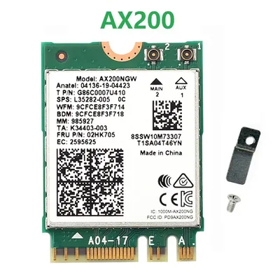 WiFi 6 Dual Band 3000Mbps Wireless Card For AX200 M.2 Bluetooth 5.2 2.4G/5Ghz 802.11ac/ax AX200NGW