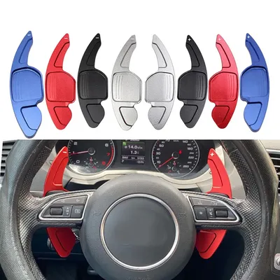 2Pcs Car Steering Wheel Paddle Shift Extend Extension Shifter Aluminum For AUDI A3 S3 A4 S4 B8 A5 S5