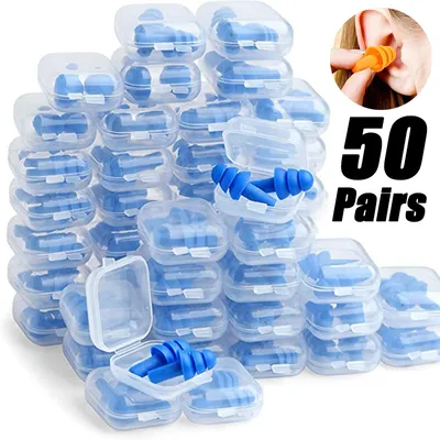 Soft Silicone Earplugs Waterproof Swimming Ear Plugs Reusable Noise Reduction Sleeping Ear Plugs