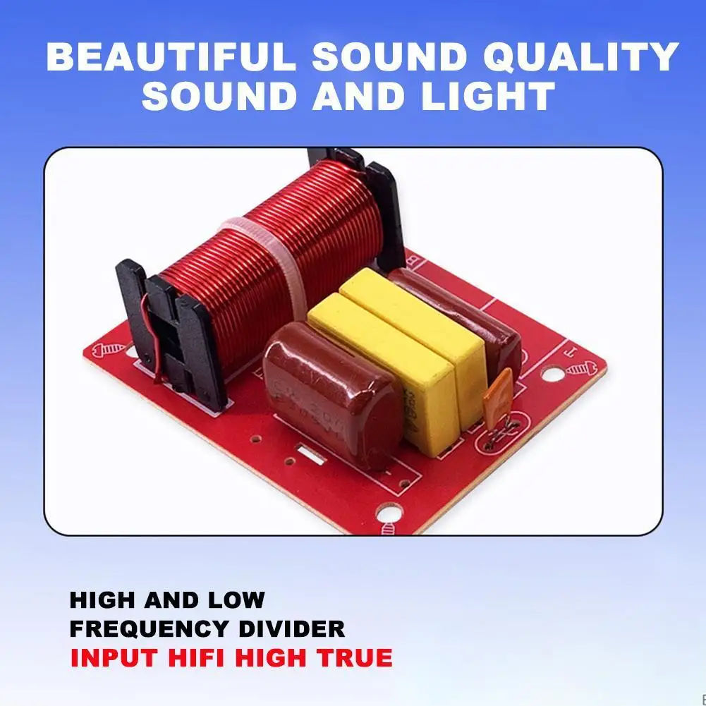 80W 2 Way Hi-Fi Audio Treble Bass Frequency Divider DIY Stereo Sound Speaker Crossover Filters Home Loudspeaker Filter Refit Kit