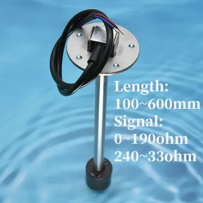 100mm ~ 1000mm Water Fuel Level Gauge Sensor 0~190 240~33 ohm Marine Boat Yacht Car Oil Liquid Tank