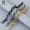 KALEN 12mm Vintage Nail Link Chain Bracelet Men Stainless Steel 316L Identity Jewelry Gold Color