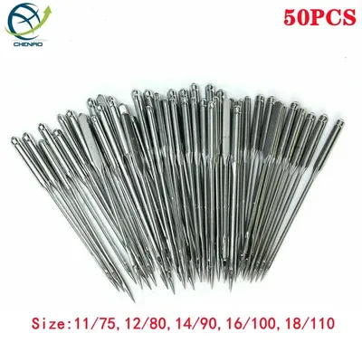 50Pcs/Set Household Sewing Machine Needles 11/75,12/80,14/90,16/100,18/110 Universal Home Sewing