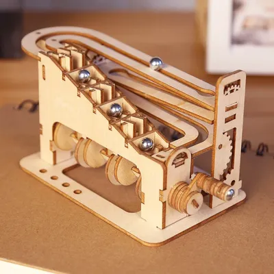 Spiral Marble Run 3D Wooden Puzzles for Adults and Teens DIY Model Building Kits with Mechanical