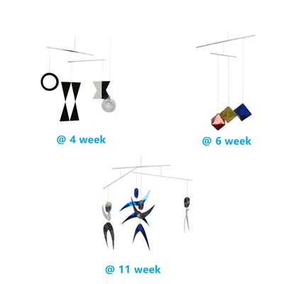 Montessori Mobiles Set Munari/ Octahedron/ Dancer Baby Educational Toys for Visual Sense Experience