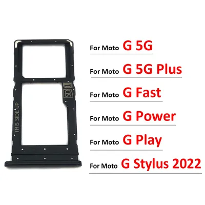 New SiM Tray For Motorola Moto G 5G Plus G Fast Power Play Stylus 2022 SIM Card Slot SD Card Tray