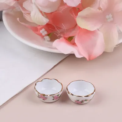 1:12 Miniature Furniture Vintage Dessert plate DIY Miniatures For Dollhouses