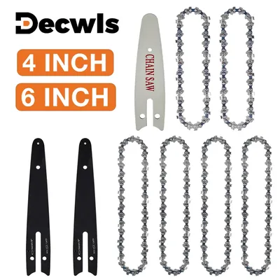 12-Pack 4/6" Chains,Home 4/6" Mini Chainsaw Accessories (Guide/Chain) Replacement Chains For