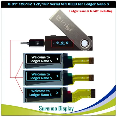 0.91" 12832 128*32 12Pin 12P 15Pin 15P SSD1306 Serial SPI PMOLED OLED Display Module Panel for
