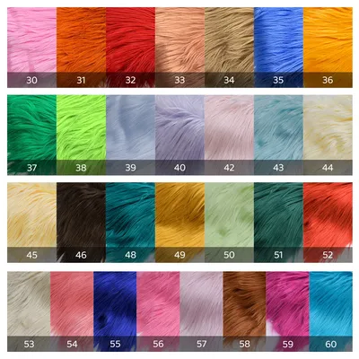 2024 New Coming 57 Colors Faux Fur Fabric 25x45cm 8cm Pile For Patchwork Sewing Doll Toy Home Decoration Cosplay Fursuit Fabric