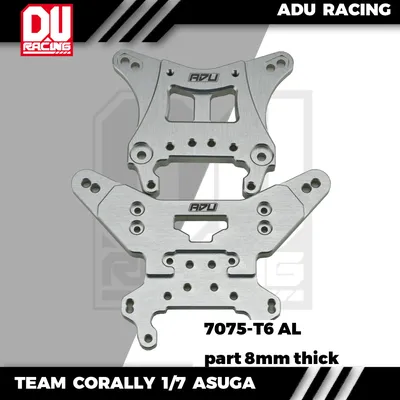 ADU RACING 7075-T6 Front & Rear Shock Tower Mount For TEAM CORALLY 1/7 ASUGA BUGGY
