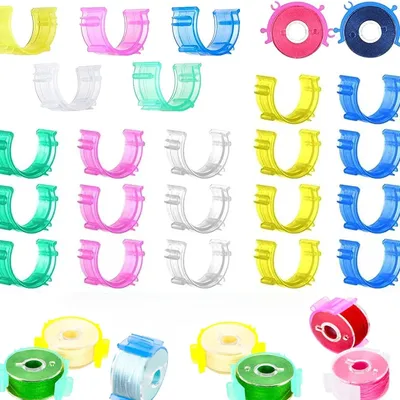 10-50pcs Sewing Bobbin Clips Plastic Bobbin Holder Clamps Sewing Tool Accessory Prevent Thread Tails